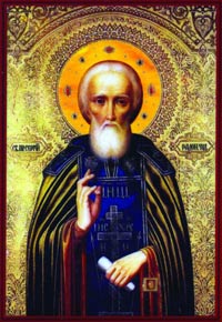 икона святого преподобного Сергия Радонежского